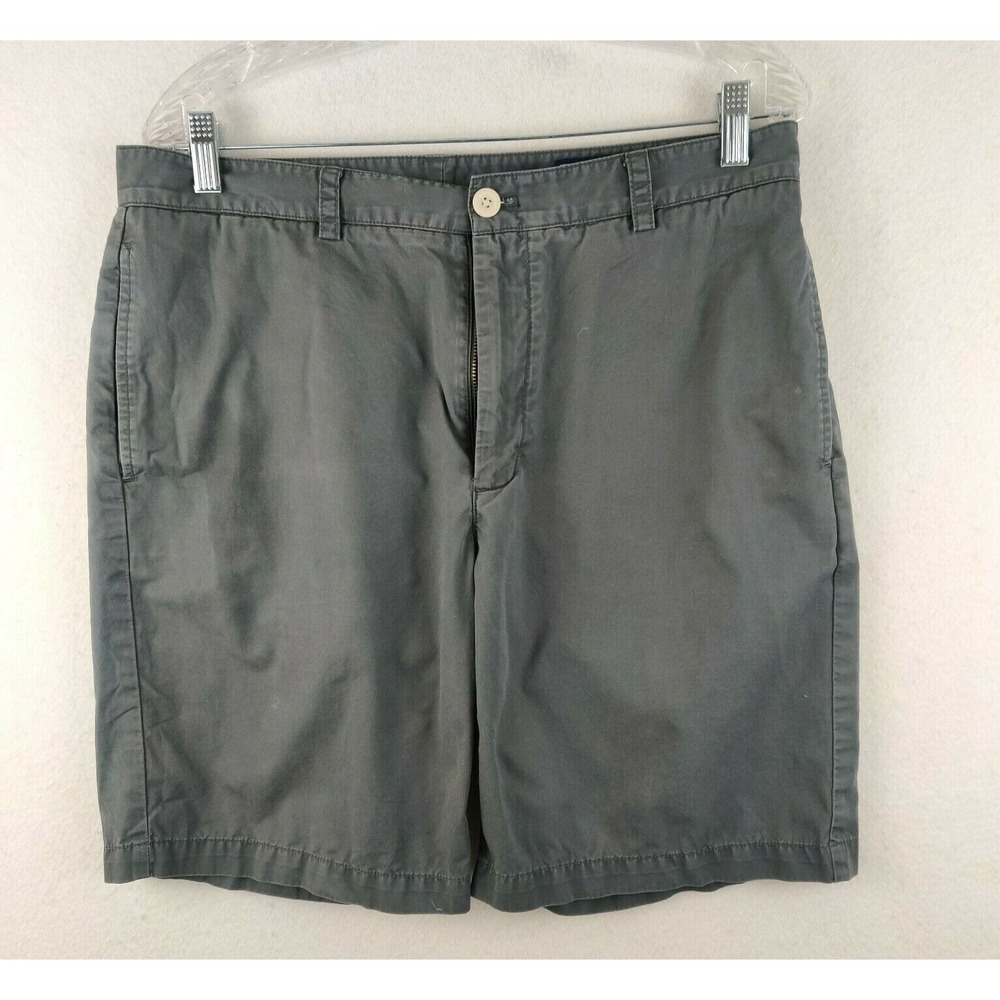 Vineyard Vines Mens Whales Gray Flat Fron Chino Shorts Size 34